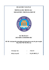 Giải pháp khắc phục những ảnh hưởng tiêu cực của tôn giáo trong đời sống xã hội ở Việt Nam hiện nay | Bài thảo luận chủ nghĩa xã hội khoa học
