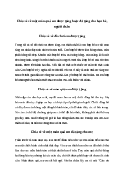 Chia sẻ về một món quà em được tặng hoặc đã tặng cho bạn bè, người thân | Tiếng việt 4 Chân Trời sáng tạo