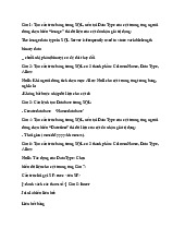 Cấu trúc và Lệnh Cơ Bản Môn Cơ sở dữ liệu | Đại học Kinh tế và Quản trị kinh doanh, Đại học Thái Nguyên