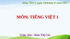 Giáo án điện tử Tiếng Việt 1 Tập 1 Bài 57 Kết nối tri thức: Anh, ênh, inh