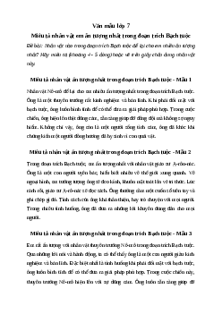 Miêu tả nhân vật em ấn tượng nhất trong đoạn trích Bạch tuộc | Văn mẫu lớp 7 Cánh diều