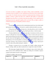 Unit 1: Raw material preparatio môn Tiếng Anh  | Học viện Nông nghiệp Việt Nam