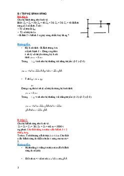 Bài tập hệ bánh răng - Chi tiết máy | Trường Đại học Giao thông Vận Tải