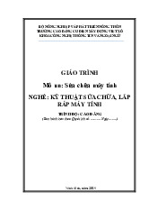 Sửa Chữa Máy Tính - Mô Đun MĐ 18 môn Sửa Chữa Máy Tính | Trường Đại Học Thái Nguyên