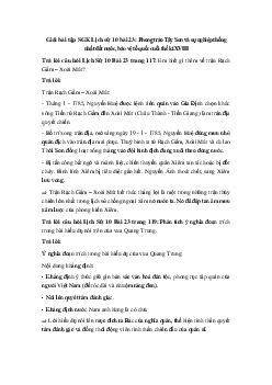 Giải bài tập SGK Lịch sử 10 bài 23