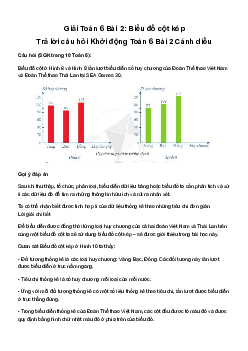 Giải Toán 6 Bài 2: Biểu đồ cột kép | Cánh diều