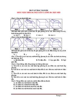 TOP 15 Câu hỏi trắc nghiệm Toán 12 về Khái niệm khối đa diện lồi và khối đa diện đều (có đáp án)
