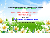 Giáo án điện tử Toán học 1 Vì sự bình đẳng: Bảng cộng 3 trong phạm vi 10