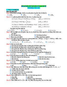 Đề cương ôn tập Hóa 10 cánh diều HKII (tuyển tập câu hỏi)