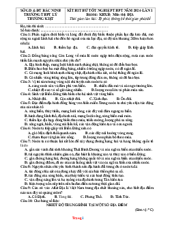 Đề thi thử THPT Quốc gia năm 2024 môn Địa Lí trường THPT Lý Thường Kiệt lần 1 (có đáp án)