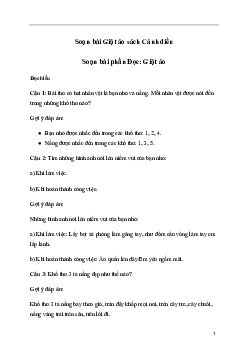 Soạn bài Giặt áo (trang 25) | Tiếng Việt lớp 3 Cánh diều