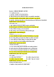 Exercises OF UNIT 5 Tiếng anh cơ bản | Đại học Lao động - Xã hội