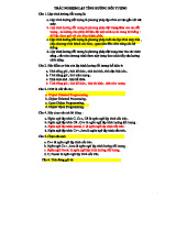 Trắc Nghiệm Lập Trình Hướng Đối Tượng (LTHDT) Chi Tiết