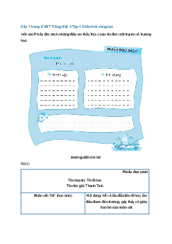 VBT Tiếng Việt 3 trang 6, 7, 8 Bài 1: Chiếc nhãn vở đặc biệt | Chân trời sáng tạo