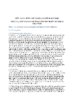 Tiểu luận: Con đường đi lên Chủ nghĩa xã hội ở Việt Nam