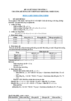 Đồ án Kỹ thuật thi công 1 "Thi công bê tông cốt thép toàn khối nhà nhiều tầng"