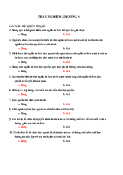 Trắc nghiệm Chương 4 - Kinh tế chính trị Mác-Lênin | Trường Đại học Công nghệ, Đại học Quốc gia Hà Nội