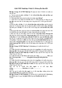 Giải VBT Sinh học 9 bài 13: Di truyền liên kết