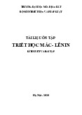 Tài liệu ôn tập lý thuyết và bài tập - Triết học Mác - Lênin | Đại học Mỏ – Địa chất