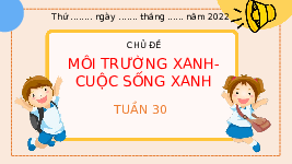 Giáo án điện tử Hoạt động trải nghiệm 2 Chủ đề 8 Cánh diều: Môi trường xanh cuộc sống xanh