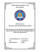 Chứng Minh Sức Lao Động Là Hàng Hóa Đặc Biệt | Bài thảo luận kinh tế chính trị