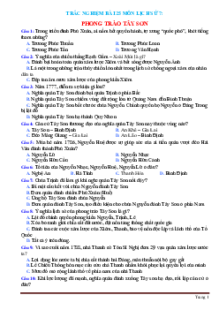 Trắc nghiệm bài 25 Lịch Sử 7: Phong trào Tây Sơn (có đáp án)-Tạ Thị Thúy Anh