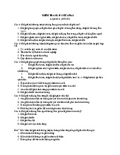 Câu hỏi trắc nghiệm chương 1 kiểm tra môn Quản lý chất lượng sản phẩm   | Học viện Nông nghiệp Việt Nam