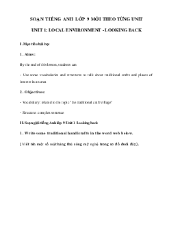 Tiếng Anh lớp 9 Unit 1 Looking back