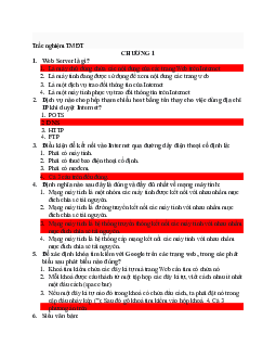 Trắc nghiệm Internet và Thương mại điện tử (Có đáp án)