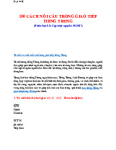 Cách nối câu trong giao tiếp tiếng trung-Trường Đại học Ngoại ngữ- Đại học Quốc gia Hà Nội