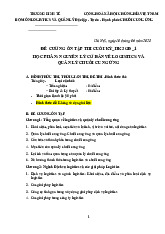 ĐỀ CƯƠNG ÔN TẬP THI CUỐI KỲ_HK3_NLCB VỀ LOGISTICS VÀ QUẢN LÝ CHUỖI CUNG ỨNG 2025. Môn Nhập môn ngành Logistics và QLCCU | Đại học Trường Đại học Phenika.