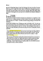 Đề cương môn Tư tưởng Hồ Chí Minh –Trường Đại học Hoa Sen