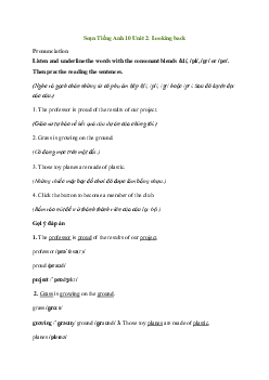 Tiếng Anh 10 Unit 2: Looking back - Kết Nối Tri Thức