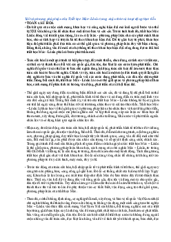 Vai trò phương pháp luận của Triết học Mác- Lênin trong nhận thức và hoạt động thực tiễn