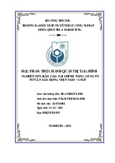 Nghiên cứu báo cáo tài chính công ty tư vấn xây dựng Việt Nam - CTCP | Thực hành quản trị tài chính