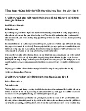 Tổng hợp những bài văn Viết thư siêu hay Tập làm văn lớp 4