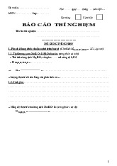 Mẫu báo cáo thí nghiệm môn Hóa phân tích | Đại học Bách Khoa Hà Nội