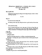 Momen Lực. Quy Tắc Momen Lực - Tài liệu tổng hợp