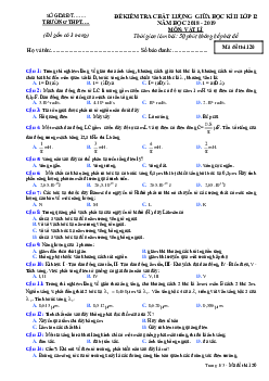 Bộ đề thi giữa học kì 2 lớp 12 môn Vật lý