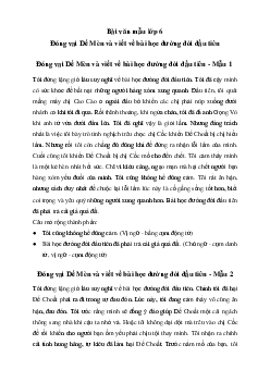 Văn mẫu lớp 6: Đóng vai Dế Mèn và viết về bài học đường đời đầu tiên (15 mẫu) - Chân Trời Sáng Tạo