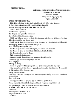 Đề thi học kì 2 môn Lịch sử - Địa lí 6 năm 2022 - 2023 sách Cánh diều | đề 1