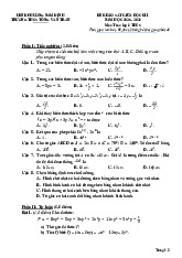 Đề giữa học kỳ 1 Toán 8 năm 2025 – 2026 trường THCS Tống Văn Trân – Ninh Bình