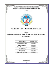 Tổ Chức Hành Vi Thành Công Của FPT | Môn Hành vi tổ chức - Đại học Kinh Tế Quốc Dân