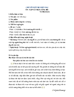 Chuyên đề thơ hiện đại Ngữ văn 8
