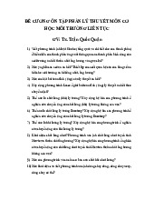 Đề Cương Ôn Tập Môn Cơ Học Môi Trường Liên Tục - Ôn Tập Lý Thuyết. Môn Cơ học môi trường liên tục (UET) | Trường Đại học Công nghệ, Đại học Quốc gia Hà Nội.