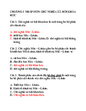 TOP câu hỏi trắc nghiệm chương 1 Môn Chủ nghĩa xã hội khoa học | Đại học Sư Phạm Hà Nội