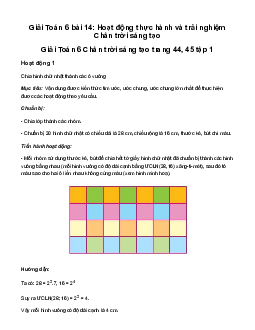 Giải Toán 6 Bài 14: Hoạt động thực hành và trải nghiệm sách Chân Trời Sáng Tạo