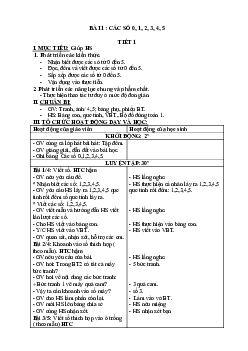 Bài 1 Buổi 2 | Giáo án Toán 1 | Kết nối tri thức với cuộc sống (Cả năm)