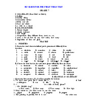 Đề thi môn tiếng anh - Trường Đại học Tài nguyên và môi trường Hà Nội