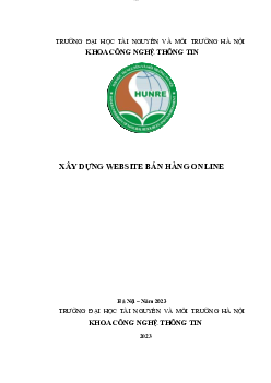 Tiểu luận: "xây dựng website bán hàng online"